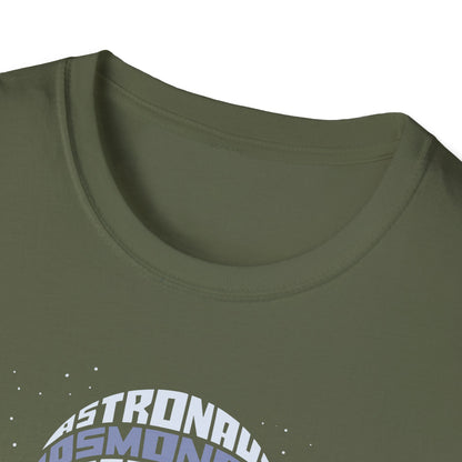 Astronaut Typography T-Shirt — Retro Space Explorer Word Art Tee