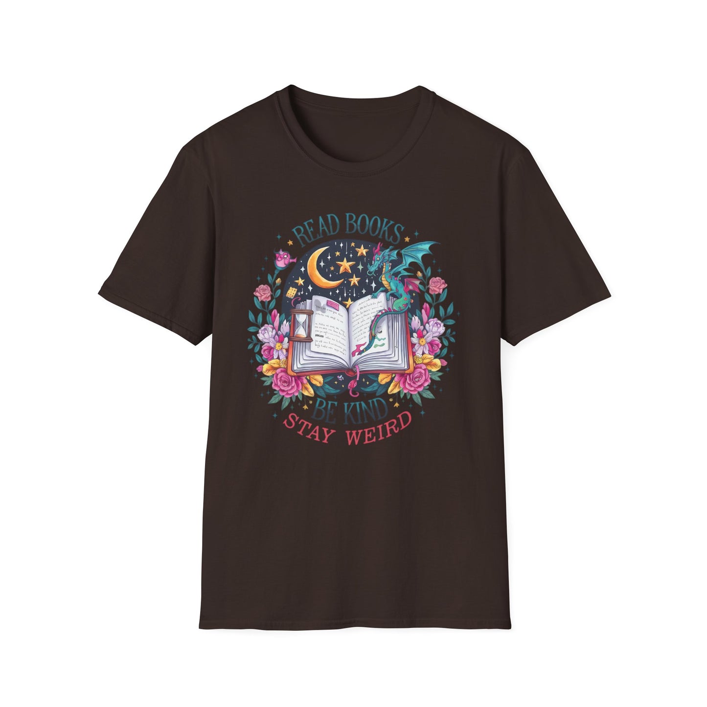 Read Books, Be Kind, Stay Weird T-Shirt — Magical Booklover Tee