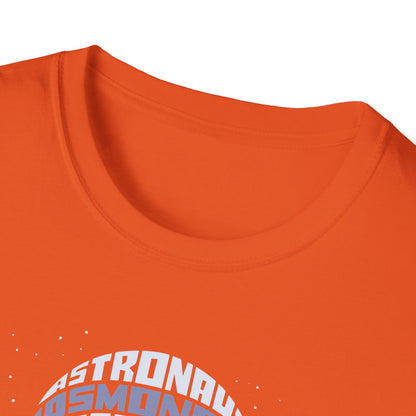 Astronaut Typography T-Shirt — Retro Space Explorer Word Art Tee