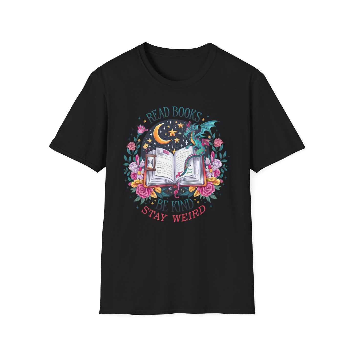 Read Books, Be Kind, Stay Weird T-Shirt — Magical Booklover Tee