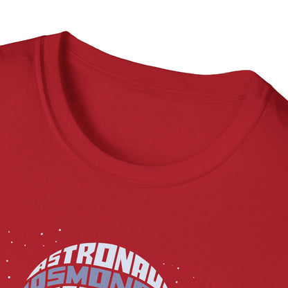 Astronaut Typography T-Shirt — Retro Space Explorer Word Art Tee