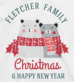 Xmas PJs Set Bear Family (Custom Last Name) Long Sleeve Raglan with Pants